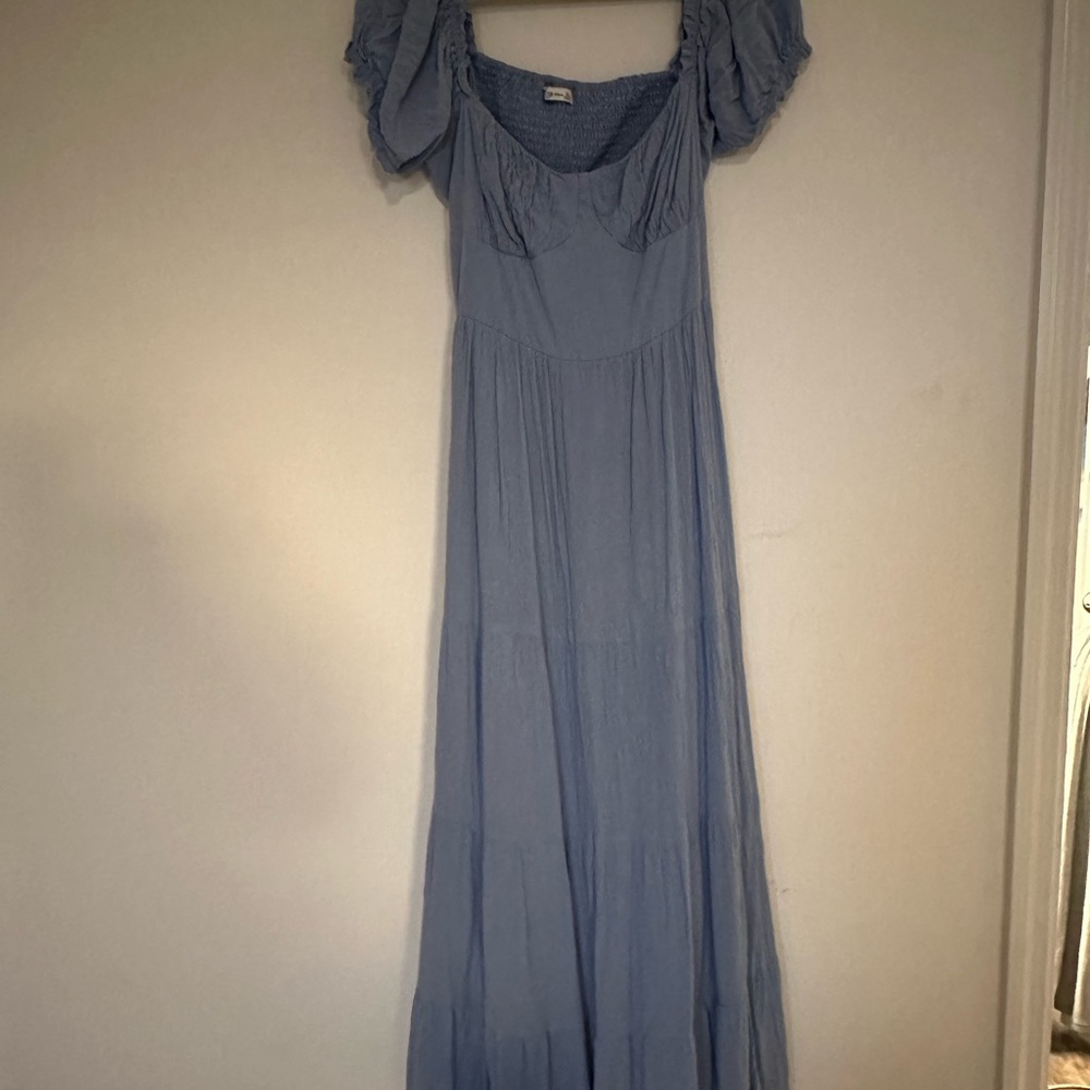 Hollister Light Blue Maxi Dress